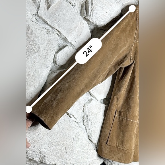 Denim&Co | Women’s Brown Leather Western Jacket w/Saddle Stitching, Size M - Picture 11 of 13